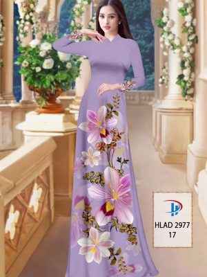 Vải Áo Dài Hoa In 3D AD HLAD2977 44